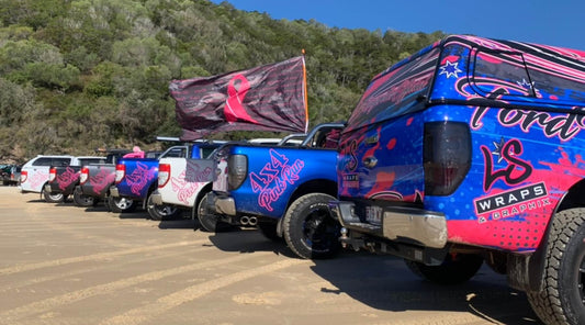 Ford Rangerettes on the 4x4 pink run