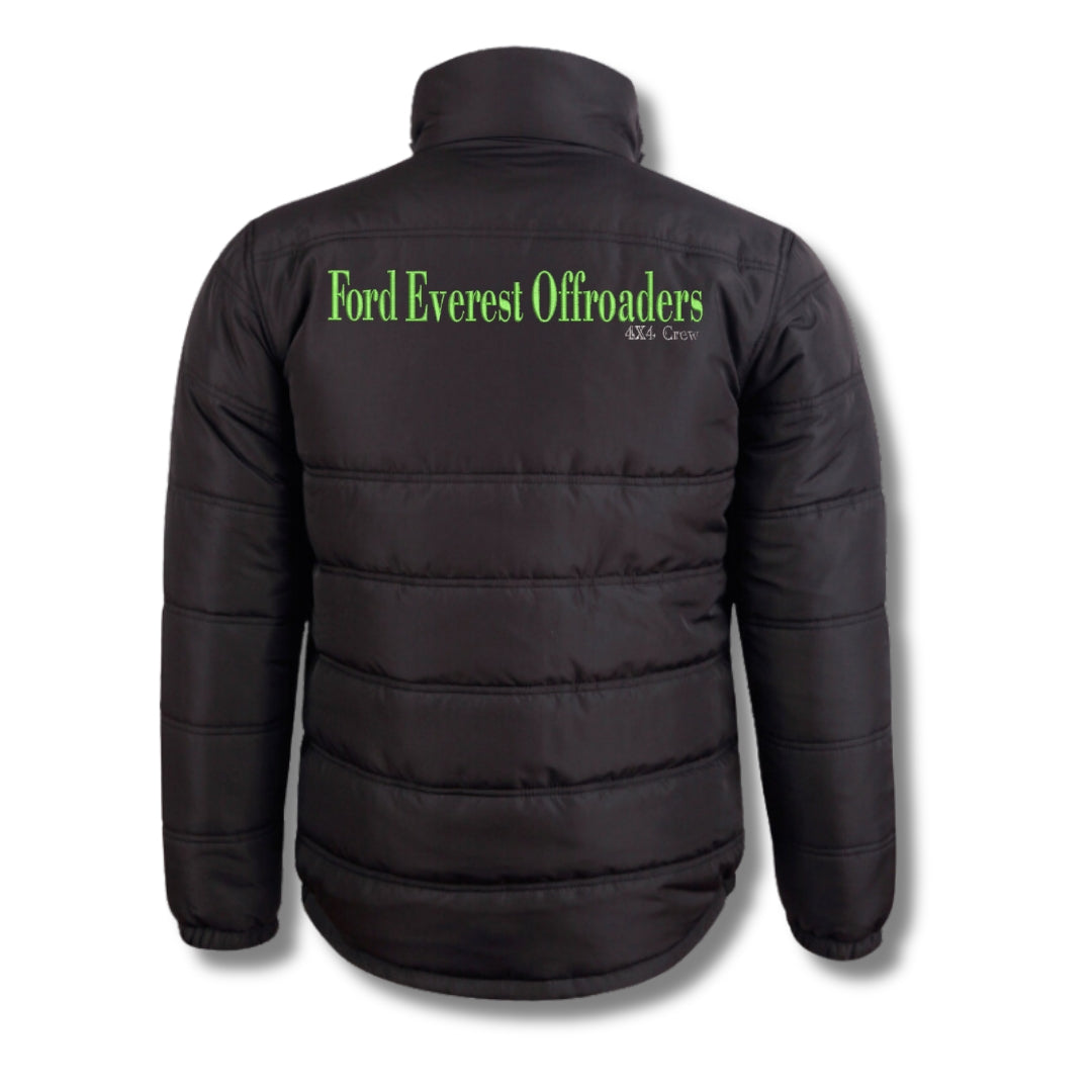 Heavy Quilted Ford EVEREST Offroaders 4x4 Crew Puffer Jacket