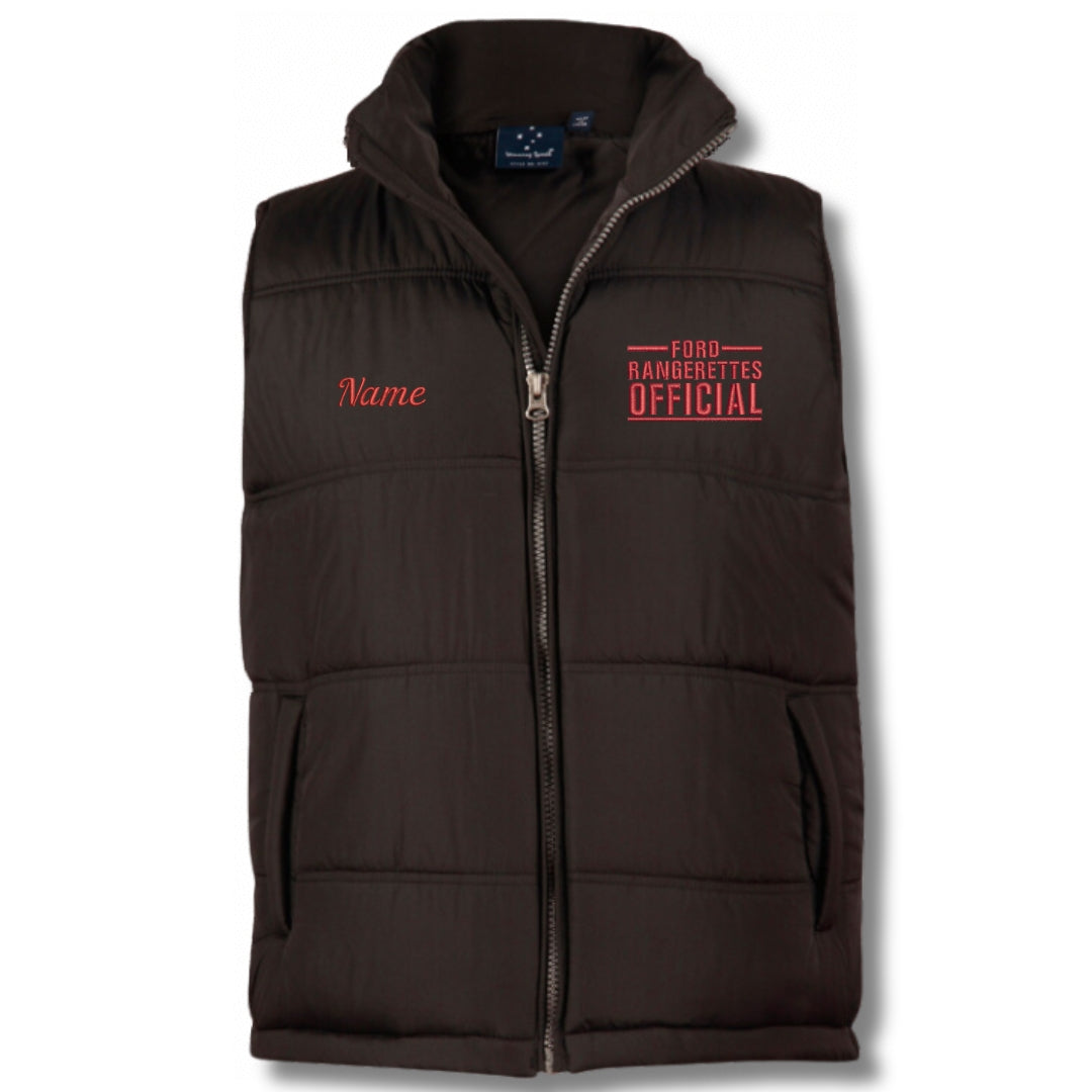 Ford Rangerettes Official Heavy Quilted Puffer Vest